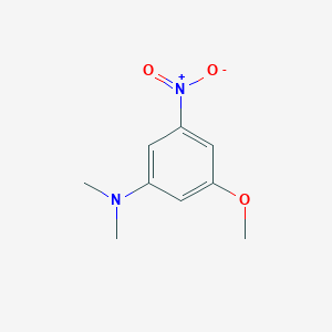 molecular formula C9H12N2O3 B3262020 N-(3-甲氧基-5-硝基-苯基)-二甲基胺 CAS No. 350800-67-8