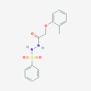 molecular formula C15H16N2O4S B326204 2-(2-methylphenoxy)-N'-(phenylsulfonyl)acetohydrazide 