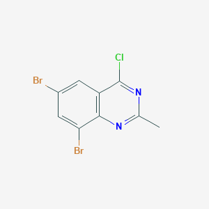 molecular formula C9H5Br2ClN2 B3262083 6,8-二溴-4-氯-2-甲基喹唑啉 CAS No. 351426-05-6