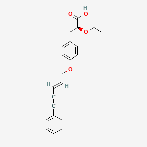 (2S)-2-ethoxy-3-[4-[(E)-5-phenylpent-2-en-4-ynoxy]phenyl]propanoic Acid