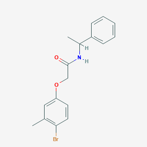 2-(4-bromo-3-methylphenoxy)-N-(1-phenylethyl)acetamide