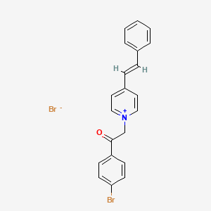 (E)-1-(2-(4-bromophenyl)-2-oxoethyl)-4-styrylpyridin-1-ium bromide