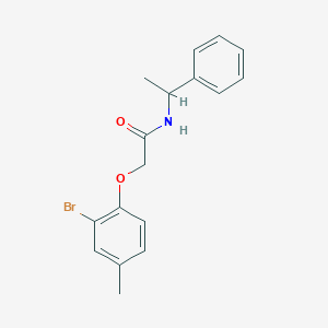 2-(2-bromo-4-methylphenoxy)-N-(1-phenylethyl)acetamide