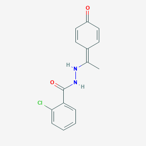 2-chloro-N'-[1-(4-oxocyclohexa-2,5-dien-1-ylidene)ethyl]benzohydrazide