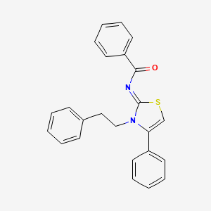 (Z)-N-(3-phenethyl-4-phenylthiazol-2(3H)-ylidene)benzamide