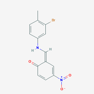 molecular formula C14H11BrN2O3 B326223 (6Z)-6-[(3-bromo-4-methylanilino)methylidene]-4-nitrocyclohexa-2,4-dien-1-one 