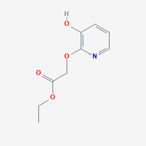 molecular formula C9H11NO4 B3262261 Ethyl 2-((3-hydroxypyridin-2-yl)oxy)acetate CAS No. 353292-81-6