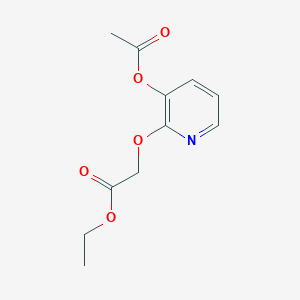 molecular formula C11H13NO5 B3262268 3-Acetoxy-2-(ethoxycarbonyl)methoxypyridine CAS No. 353293-55-7