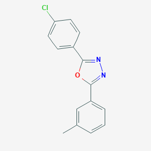 molecular formula C15H11ClN2O B326228 2-(4-Chlorophenyl)-5-(3-methylphenyl)-1,3,4-oxadiazole 