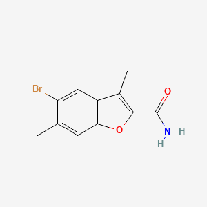 molecular formula C11H10BrNO2 B3262305 5-Bromo-3,6-dimethylbenzofuran-2-carboxamide CAS No. 35351-29-2