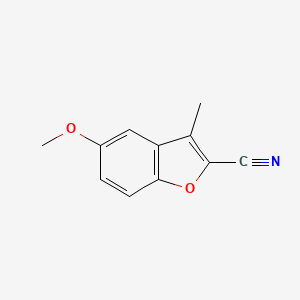 molecular formula C11H9NO2 B3262310 5-Methoxy-3-methylbenzofuran-2-carbonitrile CAS No. 35351-62-3