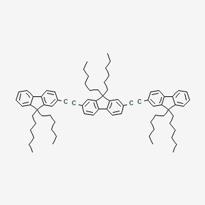 molecular formula C79H98 B3262316 9H-Fluorene, 2,7-bis[(9,9-dihexyl-9H-fluoren-2-yl)ethynyl]-9,9-dihexyl- CAS No. 353516-83-3