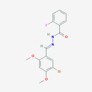molecular formula C16H14BrIN2O3 B326232 N'-(5-bromo-2,4-dimethoxybenzylidene)-2-iodobenzohydrazide 
