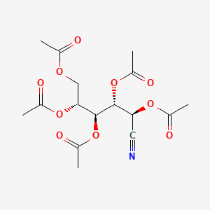 molecular formula C16H21NO10 B3262341 2,3,4,5,6-Penta-O-acetyl-D-galactononitrile CAS No. 35439-42-0