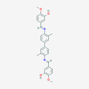 5-[({4'-[(3-Hydroxy-4-methoxybenzylidene)amino]-3,3'-dimethyl[1,1'-biphenyl]-4-yl}imino)methyl]-2-methoxyphenol