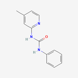 molecular formula C13H13N3O B3262374 3-(4-Methylpyridin-2-yl)-1-phenylurea CAS No. 35466-43-4