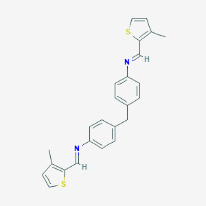 N-[(3-methyl-2-thienyl)methylene]-N-[4-(4-{[(3-methyl-2-thienyl)methylene]amino}benzyl)phenyl]amine