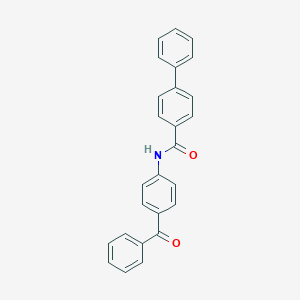 molecular formula C26H19NO2 B326242 N-(4-benzoylphenyl)-4-phenylbenzamide 