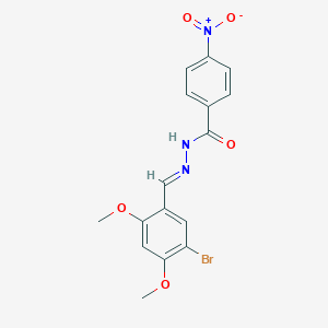 molecular formula C16H14BrN3O5 B326243 N'-(5-bromo-2,4-dimethoxybenzylidene)-4-nitrobenzohydrazide 
