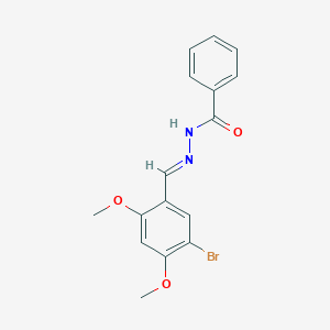 molecular formula C16H15BrN2O3 B326248 N'-(5-bromo-2,4-dimethoxybenzylidene)benzohydrazide CAS No. 303065-14-7