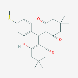 molecular formula C24H30O4S B326249 2-{(2-Hydroxy-4,4-dimethyl-6-oxo-1-cyclohexen-1-yl)[4-(methylsulfanyl)phenyl]methyl}-5,5-dimethyl-1,3-cyclohexanedione 
