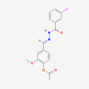 4-{(E)-[(3-iodobenzoyl)hydrazono]methyl}-2-methoxyphenyl acetate