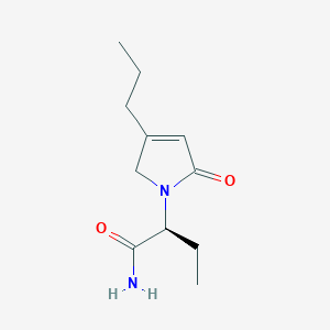 molecular formula C11H18N2O2 B3262553 (S)-2-(2-oxo-4-propyl-2,5-dihydro-1H-pyrrol-1-yl)butanamide CAS No. 357338-13-7