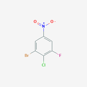 molecular formula C6H2BrClFNO2 B3262577 1-Bromo-2-chloro-3-fluoro-5-nitrobenzene CAS No. 35754-26-8