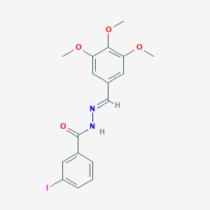 molecular formula C17H17IN2O4 B326258 3-iodo-N'-(3,4,5-trimethoxybenzylidene)benzohydrazide 