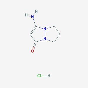 3-Amino-6,7-dihydropyrazolo[1,2-a]pyrazol-1(5H)-one hydrochloride
