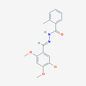 molecular formula C17H17BrN2O3 B326261 N'-(5-bromo-2,4-dimethoxybenzylidene)-2-methylbenzohydrazide 