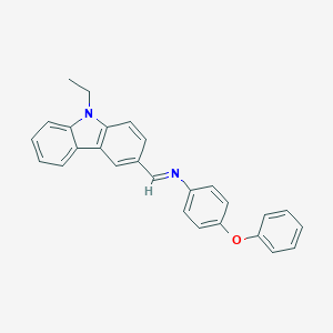 molecular formula C27H22N2O B326262 N-[(E)-(9-ethyl-9H-carbazol-3-yl)methylidene]-4-phenoxyaniline 