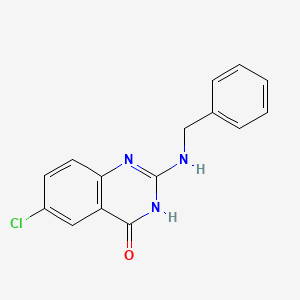 molecular formula C15H12ClN3O B3262620 2-(苄基氨基)-6-氯喹唑啉-4(3H)-酮 CAS No. 359012-31-0