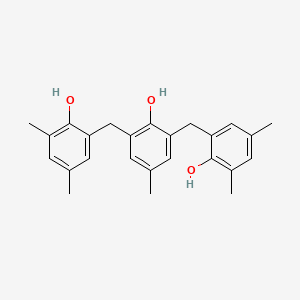molecular formula C25H28O3 B3262630 2-[[2-Hydroxy-3-[(2-hydroxy-3,5-dimethylphenyl)methyl]-5-methylphenyl]methyl]-4,6-dimethylphenol CAS No. 35924-04-0
