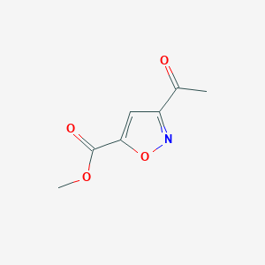 molecular formula C7H7NO4 B3262649 Methyl 3-acetylisoxazole-5-carboxylate CAS No. 359689-20-6