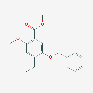 molecular formula C19H20O4 B3262666 Methyl 4-allyl-5-(benzyloxy)-2-methoxybenzoate CAS No. 359844-07-8