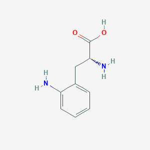 molecular formula C9H12N2O2 B3262672 (R)-2-Amino-3-(2-aminophenyl)propanoic acid CAS No. 35987-77-0