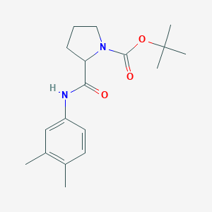 molecular formula C18H26N2O3 B326268 Tert-butyl 2-[(3,4-dimethylphenyl)carbamoyl]pyrrolidine-1-carboxylate 