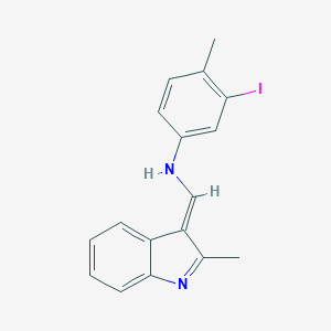 3-iodo-4-methyl-N-[(E)-(2-methylindol-3-ylidene)methyl]aniline