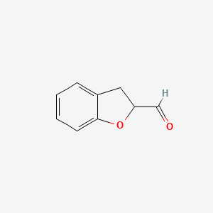 molecular formula C9H8O2 B3262700 2,3-Dihydrobenzofuran-2-carbaldehyde CAS No. 36054-77-0