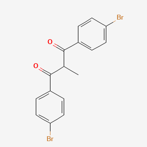 molecular formula C16H12Br2O2 B3262716 1,3-Bis(4-bromophenyl)-2-methylpropane-1,3-dione CAS No. 360771-14-8