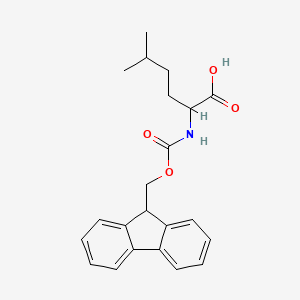 molecular formula C22H25NO4 B3262723 2-{[(9H-Fluoren-9-ylmethoxy)carbonyl]amino}-5-methylhexanoic acid CAS No. 360781-30-2