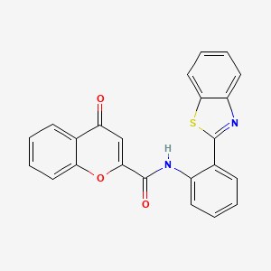 molecular formula C23H14N2O3S B3262763 N-[2-(1,3-benzothiazol-2-yl)phenyl]-4-oxochromene-2-carboxamide CAS No. 361173-71-9