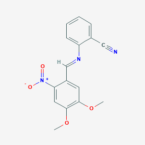 2-({2-Nitro-4,5-dimethoxybenzylidene}amino)benzonitrile