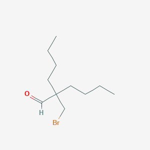 molecular formula C11H21BrO B3262783 2-(Bromomethyl)-2-butylhexanal CAS No. 361373-66-2