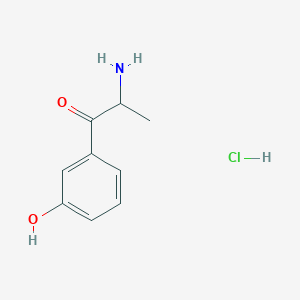 molecular formula C9H12ClNO2 B3262787 1-Propanone, 2-amino-1-(3-hydroxyphenyl)-, hydrochloride (1:1) CAS No. 361382-03-8