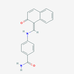 molecular formula C18H14N2O2 B326285 4-[[(Z)-(2-oxonaphthalen-1-ylidene)methyl]amino]benzamide 