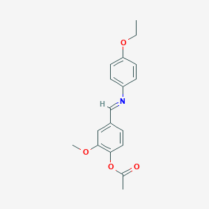 4-{[(4-Ethoxyphenyl)imino]methyl}-2-methoxyphenyl acetate