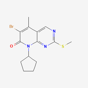 6-bromo-8-cyclopentyl-5-methyl-2-methylsulfanyl-8H-pyrido[2,3-d]pyrimidin-7-one