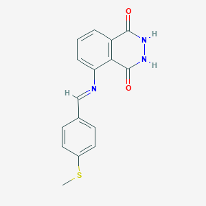 5-({(1E)-[4-(methylthio)phenyl]methylene}amino)-2,3-dihydrophthalazine-1,4-dione